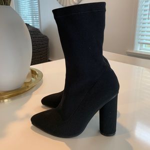Nasty Gal Black Sock Booties